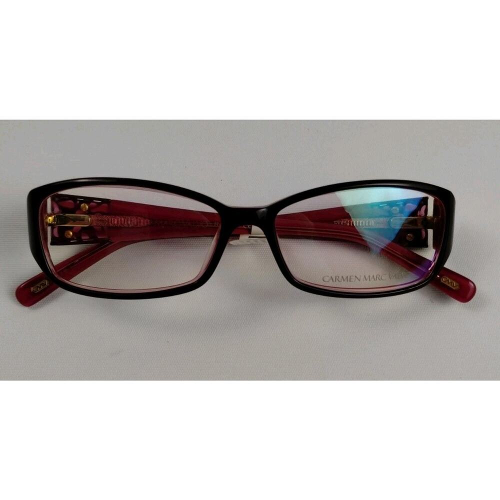 Carmen Marc Valvo Women's Rosella Eyeglass Frames Ruby 53-15-135 - Eyeglasses